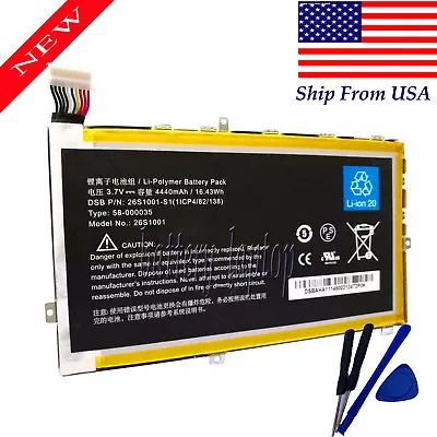 $15.55 • Buy New Battery + Tools For Amazon Kindle Fire X43Z60 Hd 7  58-000035 1ICP4/82/138