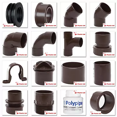 Polypipe 32mm Solvent Weld Waste Fittings In Brown (actual Size 36mm) • £4.61