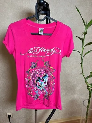 Women`s EdHardy T-Shirt Cotton Pink Size S • $40