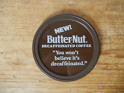 Vintage Butter-Nut Coffee  NEW  Decaffeinated Brown Plastic Lid Only • $10