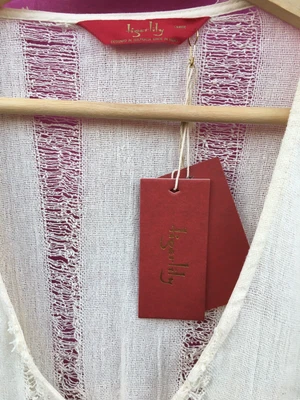$35 • Buy TIGERLILY Cream Cotton ‘Despina Kaftan’ Size L BNWT!