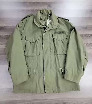 Vintage M-65 Military Field Jacket Men's Medium US Army Green Coat 70s Era USA • $74.95