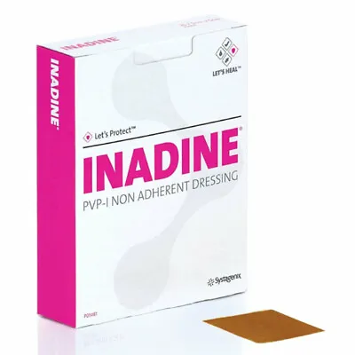 Inadine Iodine Non-Adherent Dressings - Choose Size/Qty | Fast Delivery • £2.95