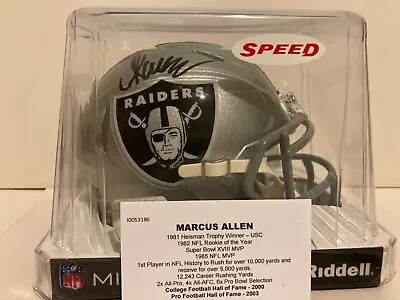 Marcus Allen Signed Autographed Mini Helmet Oakland Raiders Tristar 8213509 • $125