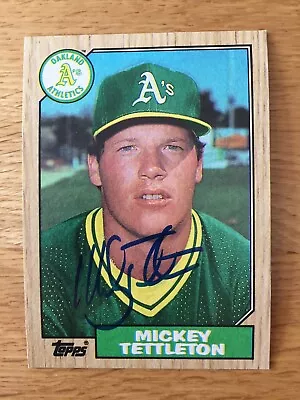 Oakland A's Mickey Tettleton Signed 1987 Topps Card • $9.99