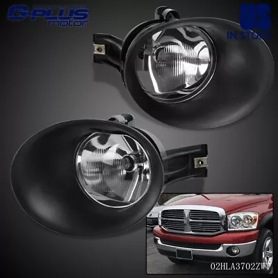 Pair Fit For 2002-2008 Dodge Ram 1500 2500 3500 Clear Fog Lamps Lights W/ Bulbs • $24.15