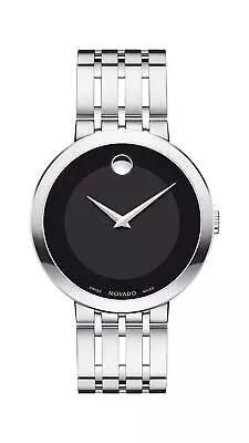 Movado 288374 Men Esperanza Watch Concave Dot Museum Dial Silver/Black • $722.50