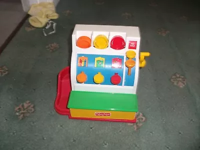 FISHER PRICE TILL/ CASH REGISTER C1994 EXCELLENT LEARNING/PLAY TOY WITH COINS • £13.98