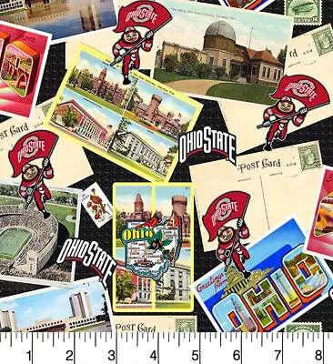 Ohio State University Fat Quarter-NCAA Collegiate Cotton Fabric-OHS1211 • $5.99