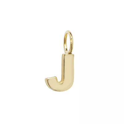 9ct Gold 6mm Plain Initial J Pendant • £44.30