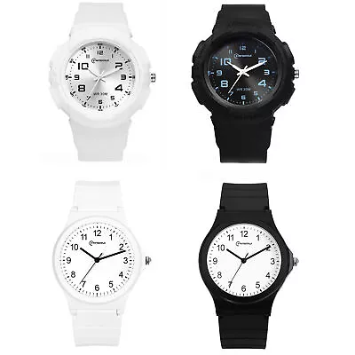 Sports Casual Jelly Silicone Band Wrist Watch For Men Women Boy Girls Students • $12.34