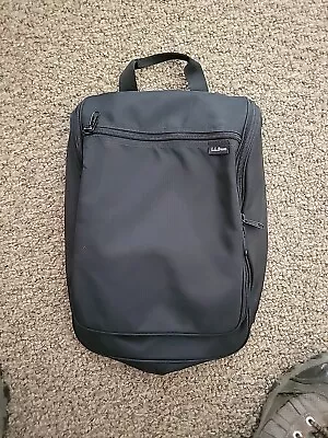 LL Bean Travel Toiletry Personal Bag Organizer Hanging Black Nylon • $14.95