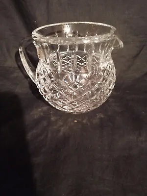 $11 • Buy Antique Pattern Glass Clear Decorative Lead Crystal Diamond Pitcher