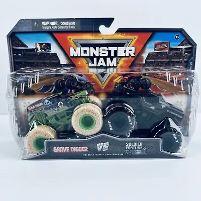 Monster Jam Trucks Grave Digger Vs Soldier Fortune 1:64 Series 21 2022 Tracked • $19.08