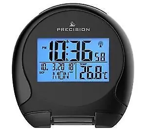 Precision Radio Controlled Digital Day Date Temperature Alarm Clock AP059 • £11.50