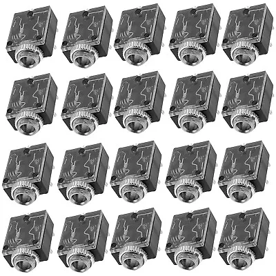 20 Pcs 5 Pin 3.5mm Audio Mono Jack Socket PCB Panel Mount For Headphone N • £8.02