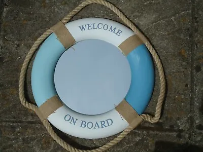 Large LifeRing Mirror 38 CM Welcome Aboard - Ship Boat Belt Float Nautical Gift • £36.99