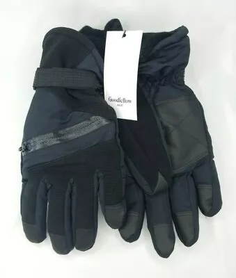 Men's Zip Pocket Ski Gloves - Goodfellow & Co Black Insulated - NWT • $3.53