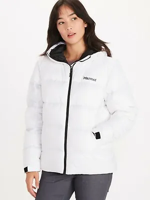 Marmot Women Guides Down Hoodie Jacket White 79300 Sz L • $75