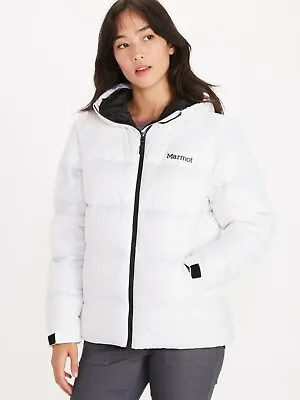 Marmot Women Guides Down Hoodie Jacket White 79300 Sz M • $84.99