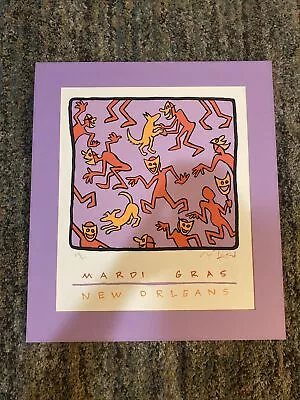 Matt Rinard Signed 1992 Mardi Gras New Orleans Screen Print Limited Edition /900 • $109.99