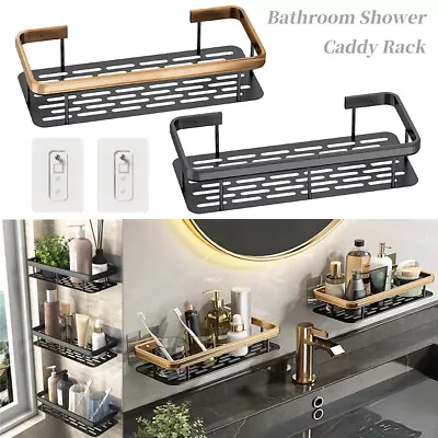 Self Adhesive Shower Shelf Bathroom Shower Caddy Rack Storage Organiser Luxury • $15.16