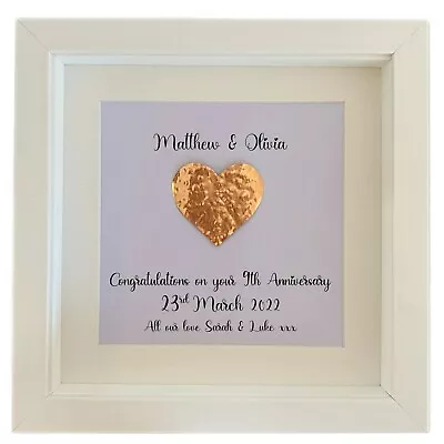 Personalised 9th Wedding Anniversary Gift Copper 9 Year Wedding Anniversary Gift • £29.99