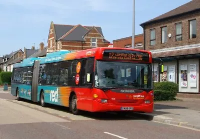 Photo 6x4 Bendy-bus On Cowbridge Road East Canton Cardiff/Caerdydd  C2009 • £2