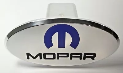 2  Inch Tow Hitch Cover Plug For MOPAR - Polished W/ Blue  M  Logo & Script • $46.95