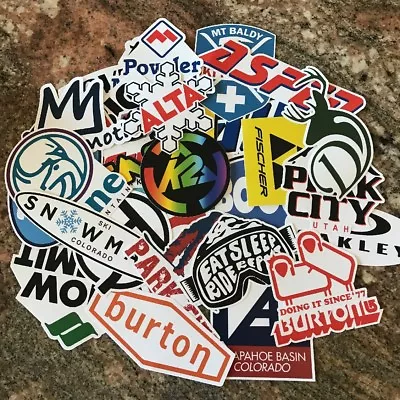 $15 • Buy Ski Sticker Lot - Breckenridge Taos Fischer Burton Oakley Volkl Aspen K2 Vail