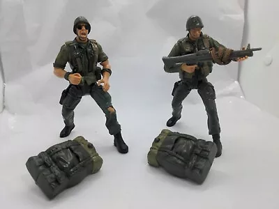 Vintage Manley Toy Quest Army Action Figure Sound Backpack 2000 Vintage Lot • $14