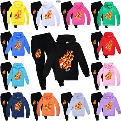 Kids Boys Girls PRESTONPLAYZ Long Sleeve Hoodie+Pants Suit Tracksuit Sportswear • £19.98