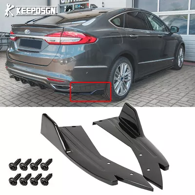 2x Gloss Rear Bumper Diffuser Spoiler Lip Splitters For Ford Mondeo Fusion Focus • $33.99