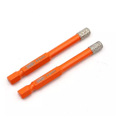 Diamond Hole Saw Drill Bit 2pcs 1/4'' 6mm Hex Quick-fit For Ceramic Tile Stone • $13.50