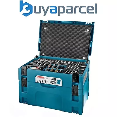 Makita Makpac 66 Piece Drill Screwdriver Accessory Set+ Saw Grinder Case Makpac3 • £73.99