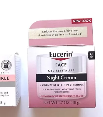 Eucerin Q10 Anti-Wrinkle + Pro-Retinol Night Cream 1.7oz./48g New In Box • $13.89