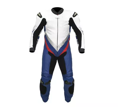$303.01 • Buy Mens A Grade Leather Motorcycle 1PC Suit Motorbike Rider Racing Armour Sports AB