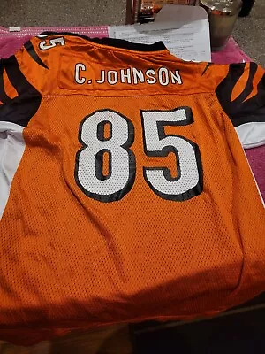 Vintage Boy Rebock Nfl Xl Chad Johnson Cincinnati Bengals Jersey • $16