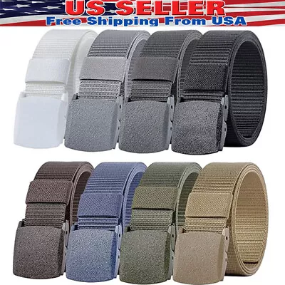 Men's Casual Military Tactical Belt Army Security Adjustable Quick Release Belt • $5.77