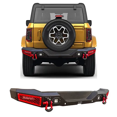 Steel Rear Bumper For 2021-2022 Ford Bronco (Not For Sports Models) W/LED Lights • $369.99