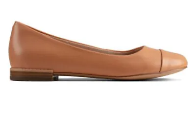 New Clarks Size 5 Festival Gold Flat Ballerina Pumps Shoes (EU 38) Tan Peach • £37.28