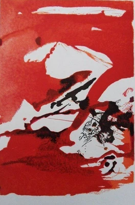 $62.47 • Buy ZAO WOU-KI: Red & Black Sky - Original ENGRAVING, 1967 #CHINESE ART