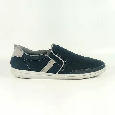 Crocs Torino Mens Size 7 Black Grey Canvas Slip On Sneakers Comfort Shoes • $19.90