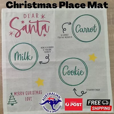 Christmas Santa Treat Plat Mat Festive Xmas Board Placemat Personalised Holiday • $16.50