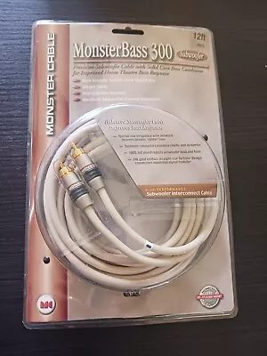 NOS Monster Cable Bass 300 Subwoofer Cable 12ft 4M Sub Interconnect Wire • $35.99