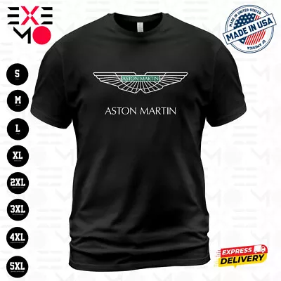 Aston Martin Logo Men's Black T-Shirt Size S To 5XL • $25.99