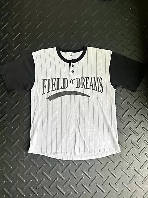 Vintage Universal Studios Jersey Shirt Field Of Dreams Promo Baseball Pinstripe • $29.88