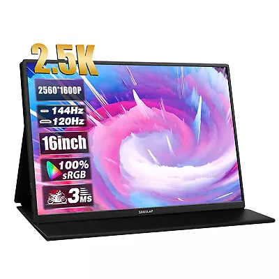 $269.10 • Buy 16  144Hz 2560*1600 2K Portable Monitor Type-C HDMI LCD Display Gaming Screen