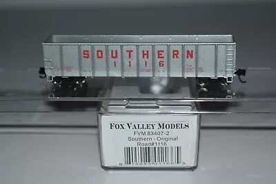 N Scale Fox Valley Models Southern Silver Sided Woodchip Gondola 1116 C36847 • $24.99