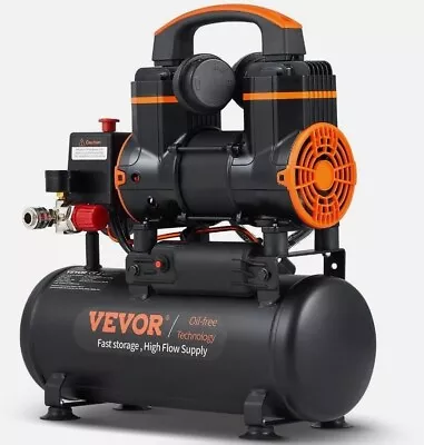 VEVOR Air Compressor 2.1 Gallon 900W 2.2 CFM@ 90PSI 70 DB Ultra Quiet Oil Free • $89.99